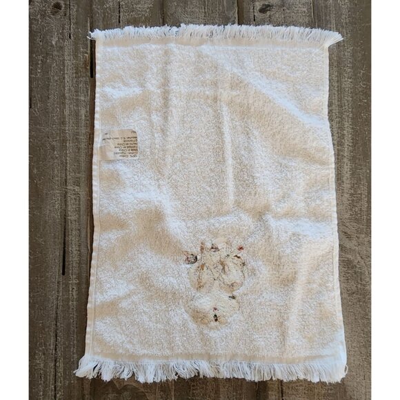 Christmas Embroidered Cotton Hand Towels With Fringe Set of 3 11 x 14 - Picture 7 of 13